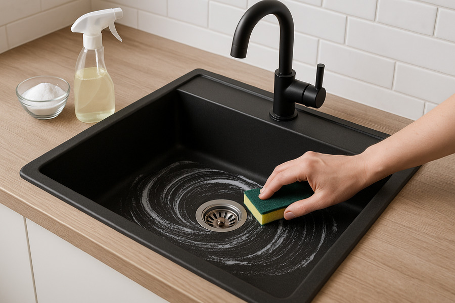 Effective Ways to Clean a Black Kitchen Sink